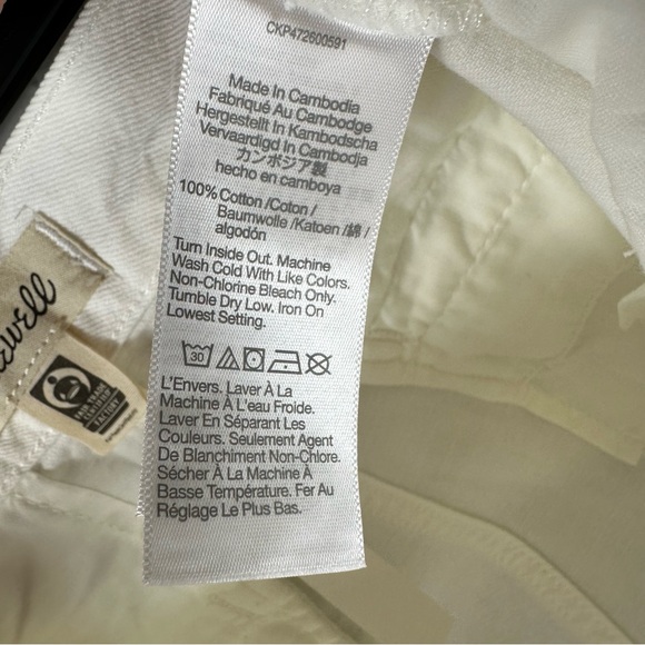 Madewell The Harlow Wide Leg Baggy Pleated Jeans High Rise Tile White 28 NWT - Picture 8 of 10